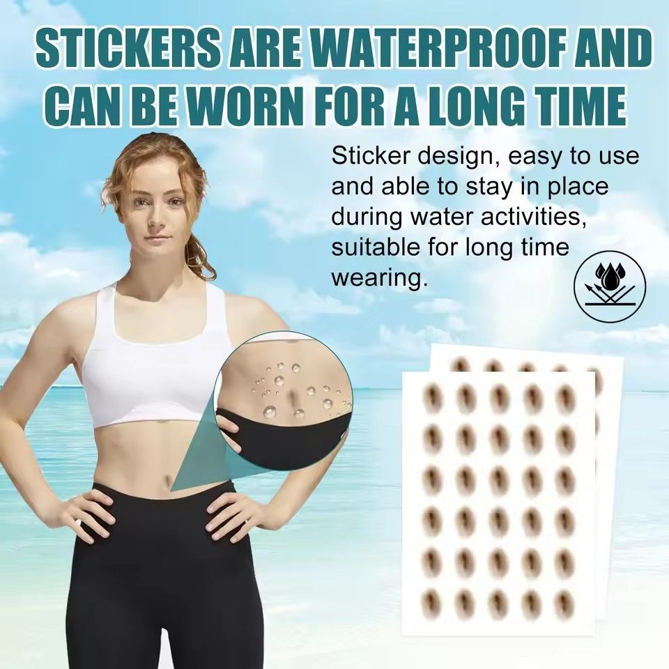 Belly Button Sticker Fake Lengthen Body Ratio Show Height Slimming Leg Simulation Long Lasting Waterproof Temporary Tattoo Patch