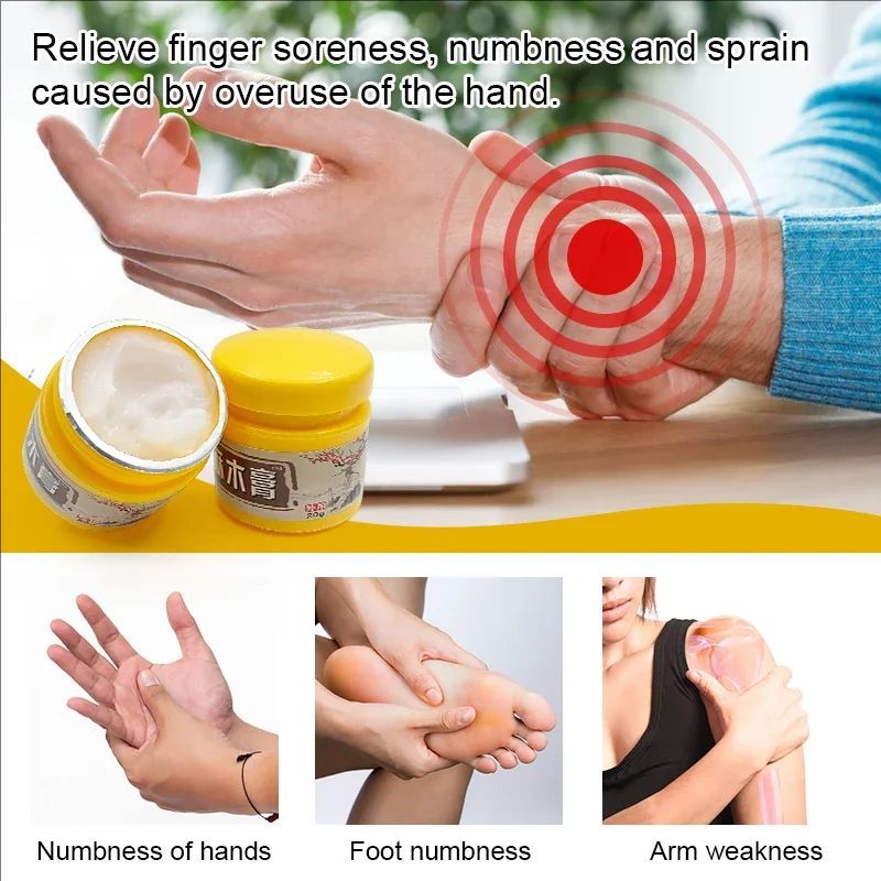 Finger Joint Stiffness Relief Ointment Relax Muscles Improve Blood Circulation Joint Muscle Pain Relief Herbal Cream