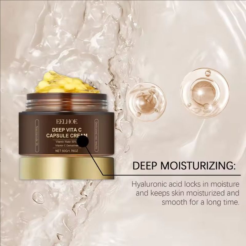 EELHOE Nicotinamide Facial Lightening Cream for Face Moisturizer Repair Brightening Skin Care Products Vitamin C Cream Capsules