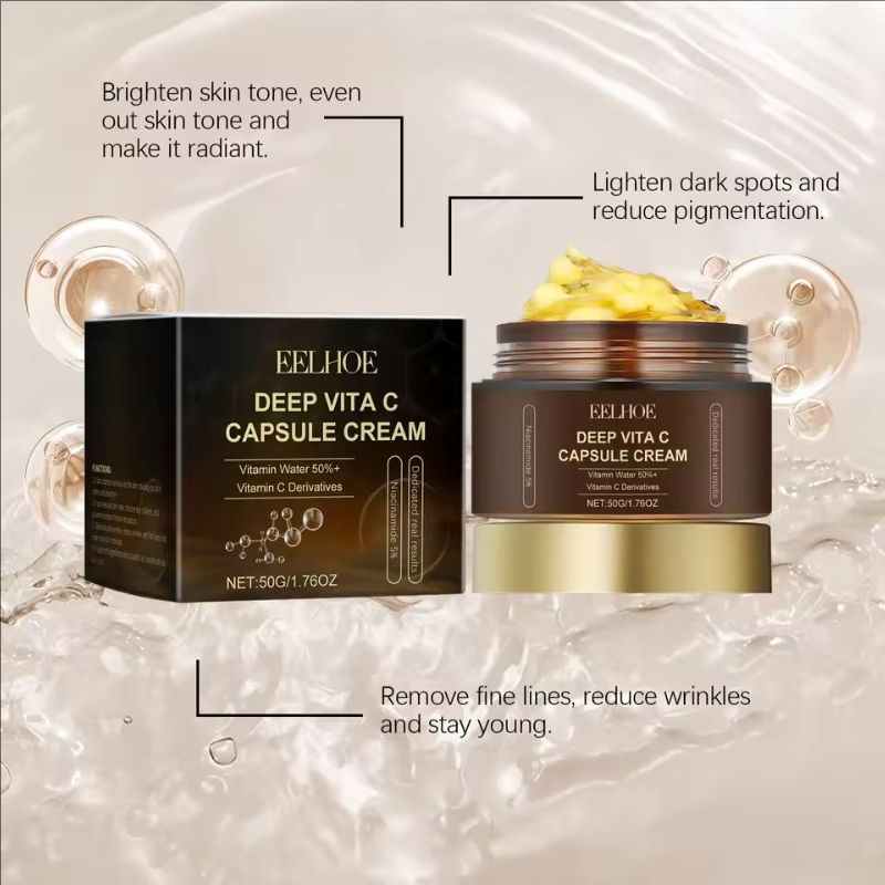 EELHOE Nicotinamide Facial Lightening Cream for Face Moisturizer Repair Brightening Skin Care Products Vitamin C Cream Capsules