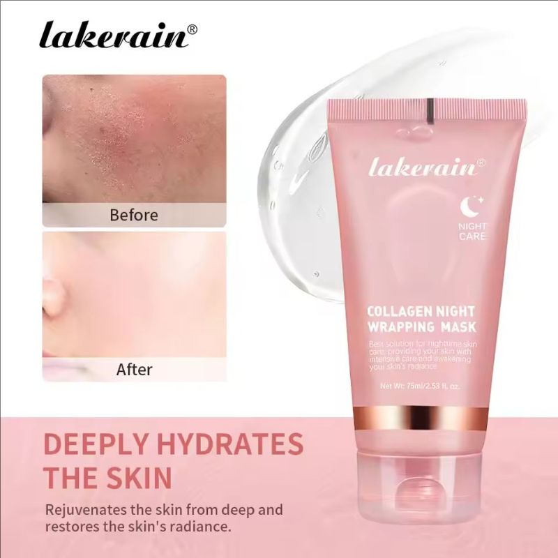 Night Collagen Wrapping Mask Rejuvenation Moisturizing Brightening Korean Face Mask Make Glowy Skin Elasticity Facial Mask
