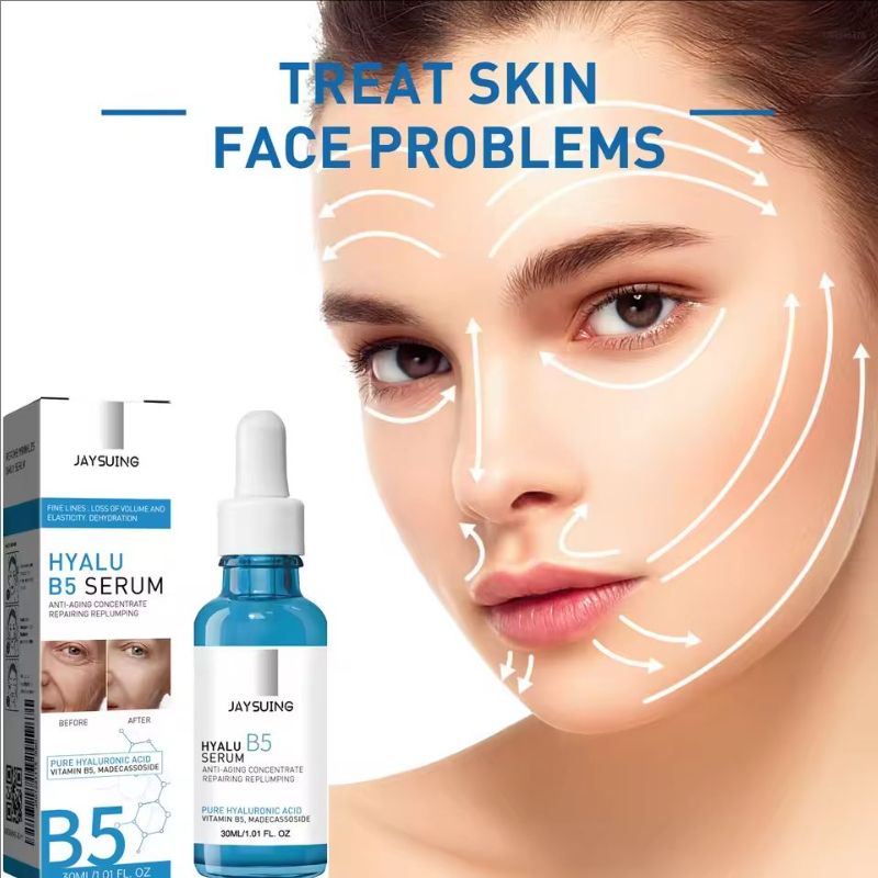Shrink Pores Serum Anti W-rinkle Pure Hyaluronic Acid Lifting Firming Fine Lines Reduce Lightening Dark Circle Hyalu B5 Essence