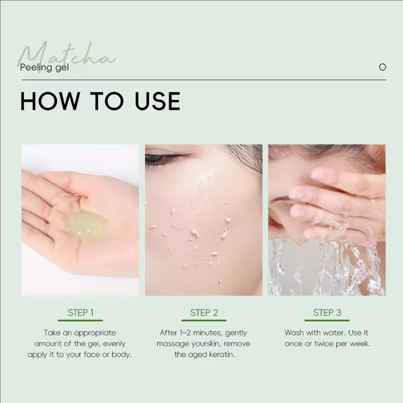 LAIKOU Matcha Exfoliating Exfoliate Peeling Gel Facial Scrub Moisturise Nourishing Repair Scrubs Face Cream Skin Care