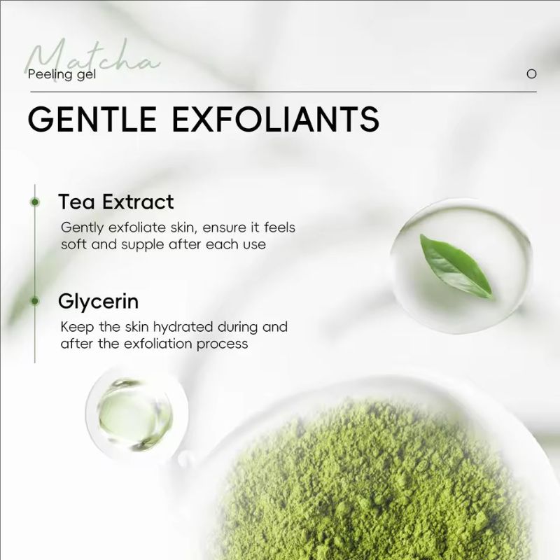 LAIKOU Matcha Exfoliating Exfoliate Peeling Gel Facial Scrub Moisturise Nourishing Repair Scrubs Face Cream Skin Care