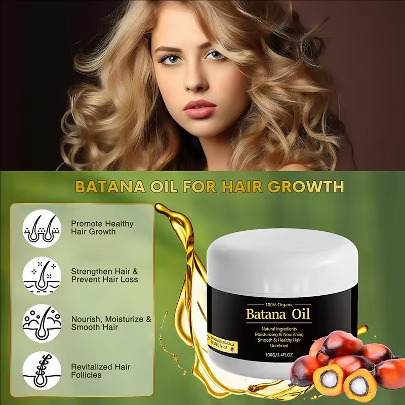 100% Raw Batana Oil for Hair Growth Organic Batana Oil Eliminates Split Ends for Men & Women Moisturize And Repair Hair New