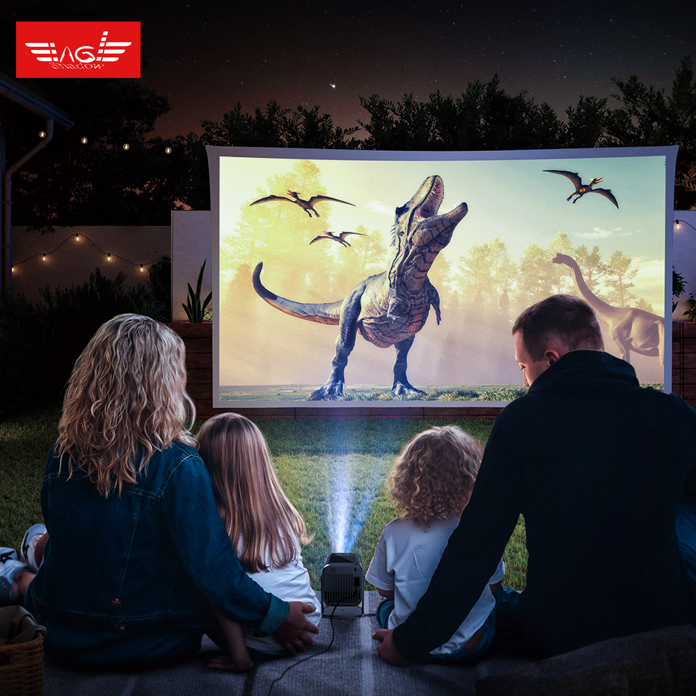 Eagle Shadow New Coming Big Discount V1 Projector Upgrade 4K Android 13 Cortex-A53 WiFi 6 BT 5.0 Home Outdoor Portable Projector 300 ANSI High Brightness Native 1920*1080P Projector
