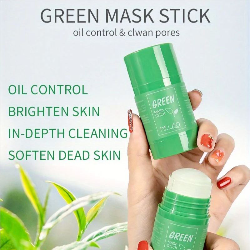 MELAO Green Tea Mask Stick - Green Tea Cleansing Mask - Green Tea Mask - Natural Ingredients,Deep Cleaning,Oil Control