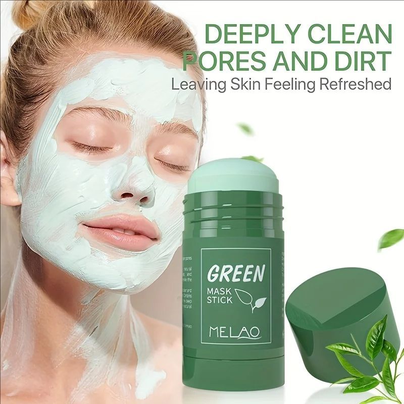 MELAO Green Tea Mask Stick - Green Tea Cleansing Mask - Green Tea Mask - Natural Ingredients,Deep Cleaning,Oil Control