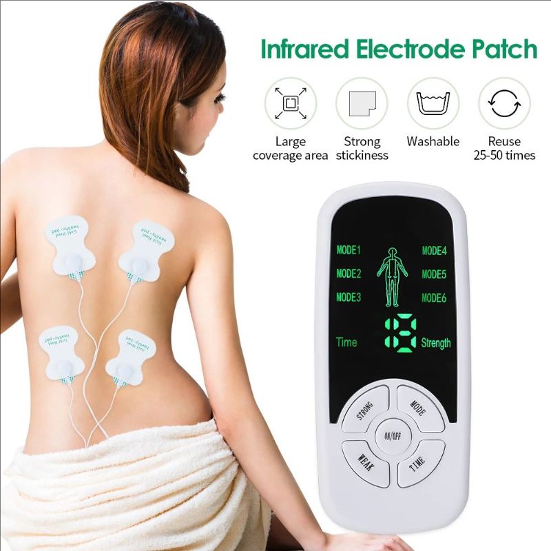 EMS Electric Muscle Therapy Stimulator 6 Modes Tens Unit Machine Meridian Physiotherapy Pulse Abdominal Prostate Body Massager