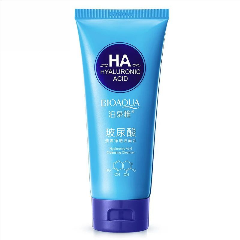 BIOAQUA Brand Hyaluronic Acid Facial Pore Cleanser Moisturizing Deep Cleaning Washing Whitening Hydrating Tender Face Skin Care