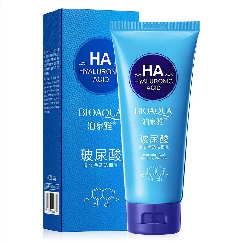 BIOAQUA Brand Hyaluronic Acid Facial Pore Cleanser Moisturizing Deep Cleaning Washing Whitening Hydrating Tender Face Skin Care