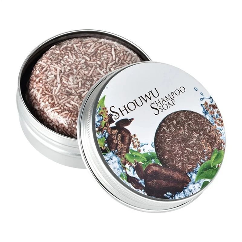 Hair Shampoo Bar Polygonum Essence Hair Darkening Shampoo Soap Organic Black Hair Shampoo Gray Hair Reverse Hair Scalp Cleansing