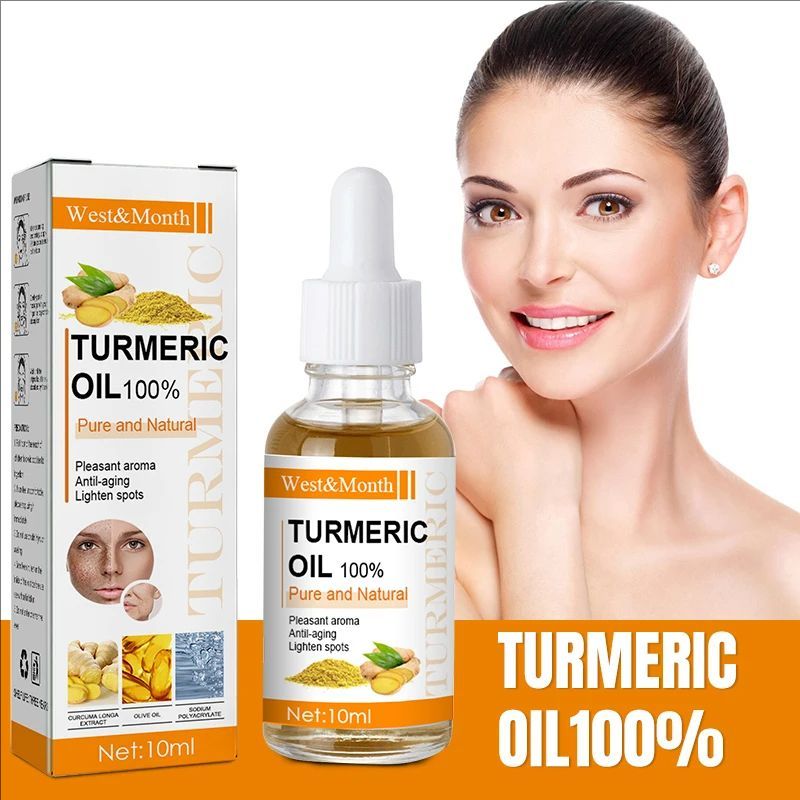 Moisturizing Face Serum Turmeric Essential Oil Lift Brighten Firming Skin Smooth Anti-aging Lighten Spots Face Care Essence