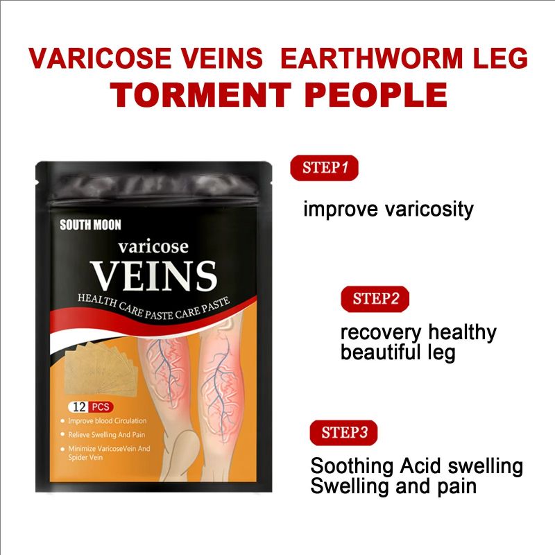 Leg Treatment Patch Improve Varicose Veins Relief Swelling Reduce Phlebitis Blood Circulation Promote Metabolism Body Care Patch