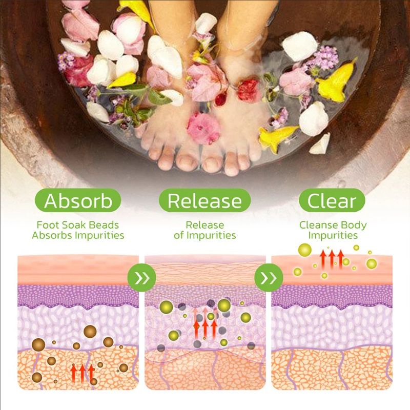 10pcs Oot Cleansing Soak Gel Natural Herbal Foot Bath Gel Dehumidification Detox Relieve Fatigue Repair Leg Veins for Spa Relax