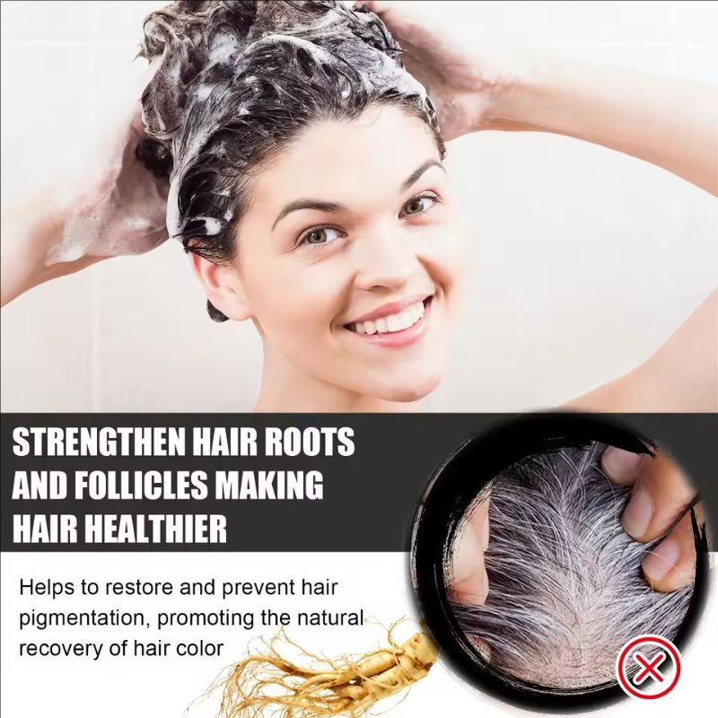 White Hair Darkening Shampoo Polygonum Multiflorum Dye Shampoo Cover Gray Hair Beard Fashion Natural Herbal Hair Color Soap Bar