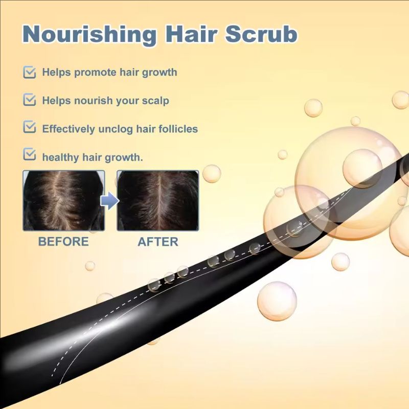 Alpha Grow Hair Scrub Nourish & Clarify Exfoliating Scalp Scrub Clean Scalp Dandruff Fluffy Moisturizing Firming Hair Care Scrub