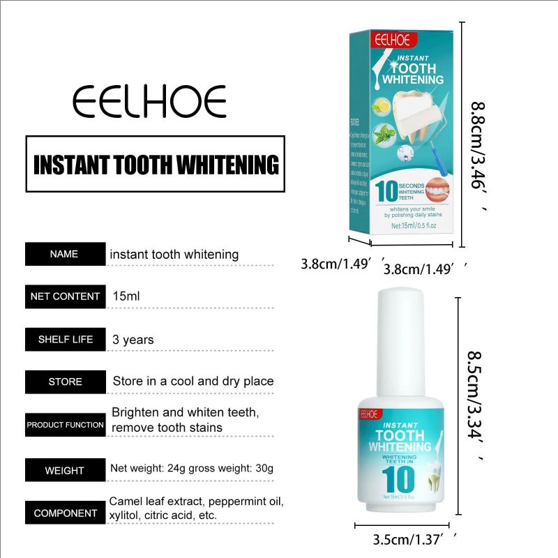 Tooth Paint, Instant Tooth Whitening Paint, Instant Whitening Paint For Teeth, Teeth Stain Remover To Whiten Teeth, Tooth Polish