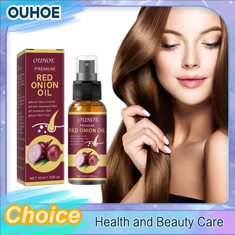 Hair Growth Serum Spray Prevent Hair Loss Scalp Treatment Improve Alopecia Strengthening Anti Dry Frizz Red Onion Essential Oil