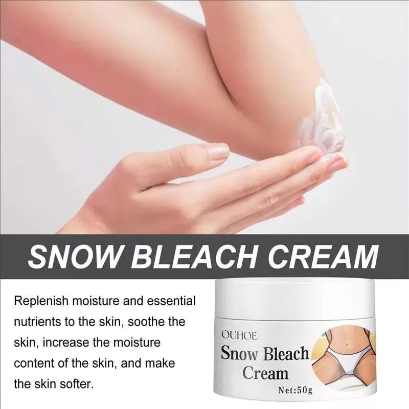 Body Whitening Cream Brighten Underarm Elbow Knees Joint Dark Spots Melanin Removal Intimate Parts Nourishing Snow Bleach Cream