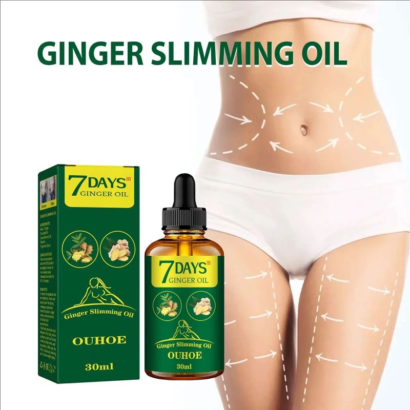 Ginger Slimming Oil Fast Burning Fat Thin Belly Thigh Full Body Shaping Anti Cellulite Weight Loss Massaging Essential Oil 30ml