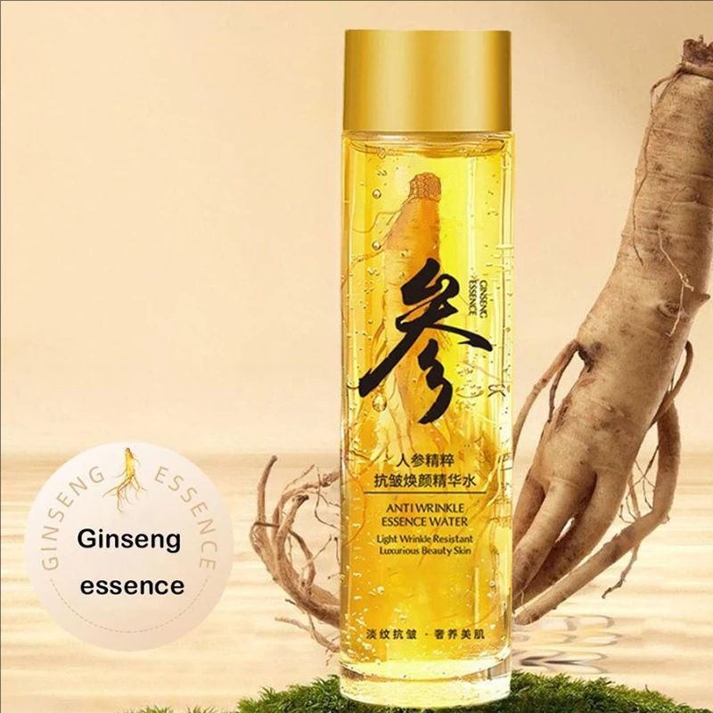 120ml Ginseng Toner Gold Ginseng Face Essence Polypeptide Lightning Moisturizing Smoothing Facial Serum For Skin Care