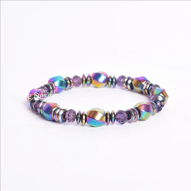 Magnetic Energy Therapy Bracelet Homme Body Slimming Weight Loss Aesthetic Charm Bracelet for Women Hematite Healthcare Jewelry
