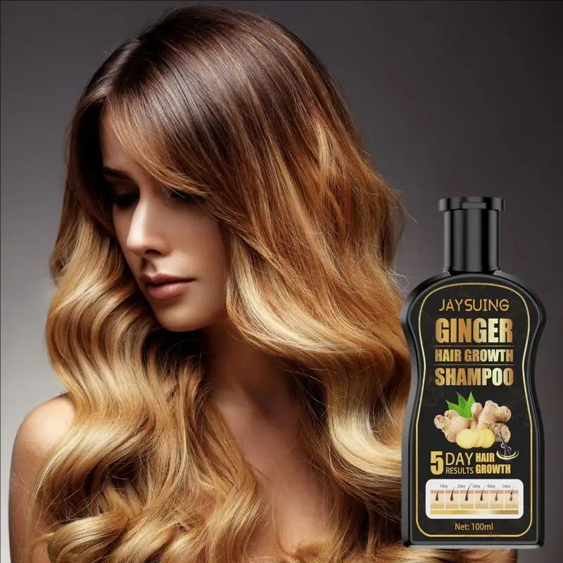 Ginger Regrowth Shampoo Anti Hair Loss Oil Control Dandruff Removal Moisturiz Nourish Scalp Repair Damaged Hair Growth Shampoo