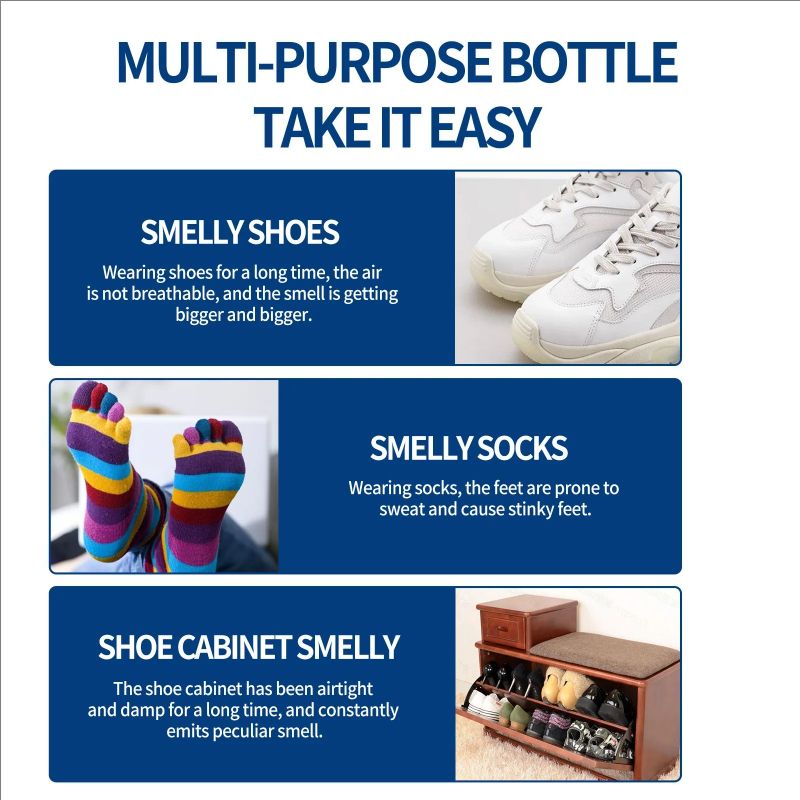 South Moon Shoes Deodorization Spray Antibacterial Antiperspirant Relieve Foot Tinea Beriberi Refresh Shoe Odor Removal Spray