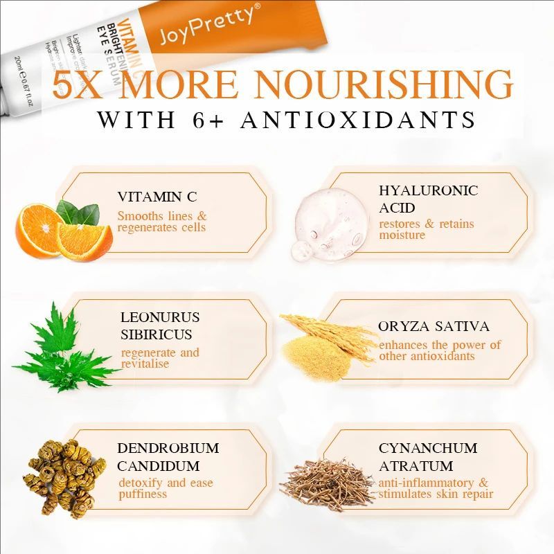 Moisturizing Eye Cream Remove Dark Circles Eye Bags Vitamin C Brighten Serum Lifting Tightening Eye Skin Care Anti Wrinkle Serum
