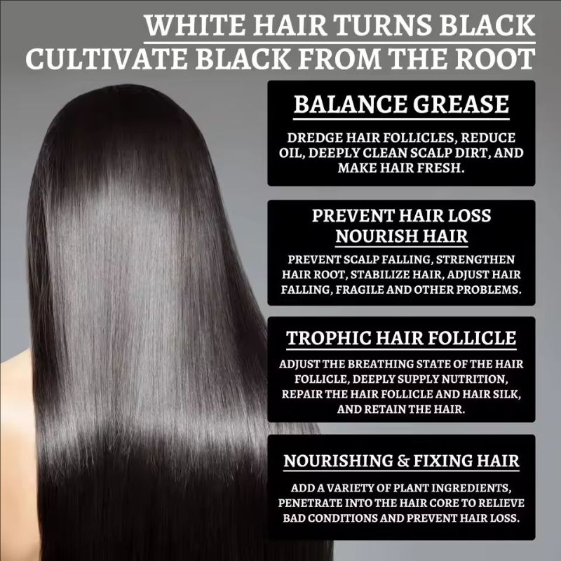 Ganoderma Nutrient Natural Hair Recoloring Damage Hair Care Activates Hair Follicles Melanin Hair Repair Massage Essence Liquid