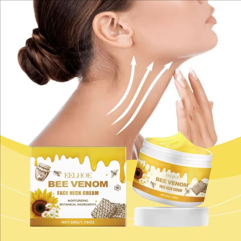Bee Venom Lifting Neck Cream Deep Moisturizing Face Repair Skin Barrier Smooth Hydrated Skin Firming Tightening Cream 50g