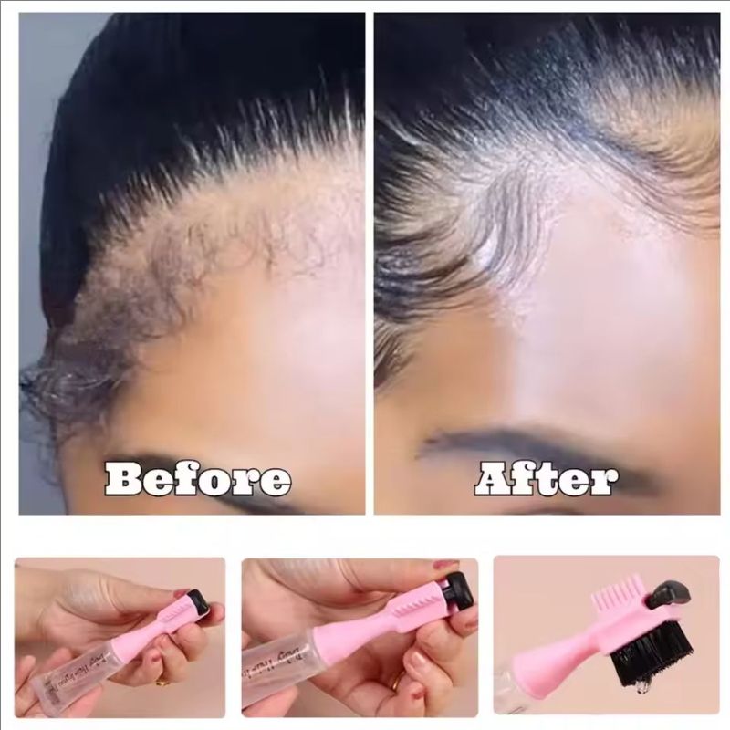 Edge Control Hair Gel Edge Brush Refillable Pocket Size Baby Hair Brush Kit Perfect Performance Long Lasting No White Residue