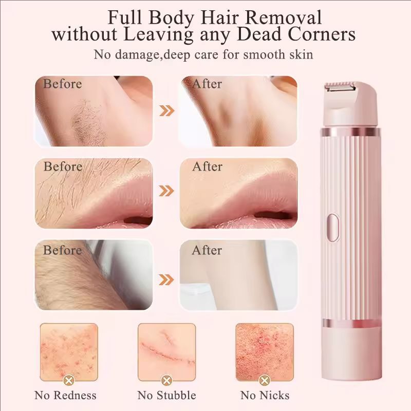 Beard Trimmer 2 in 1 Electric Shaver for Women Double Head Body Hair Removal Underarm Bikini Beard Hair Trimmer Electric Razor