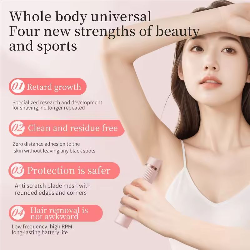 Beard Trimmer 2 in 1 Electric Shaver for Women Double Head Body Hair Removal Underarm Bikini Beard Hair Trimmer Electric Razor