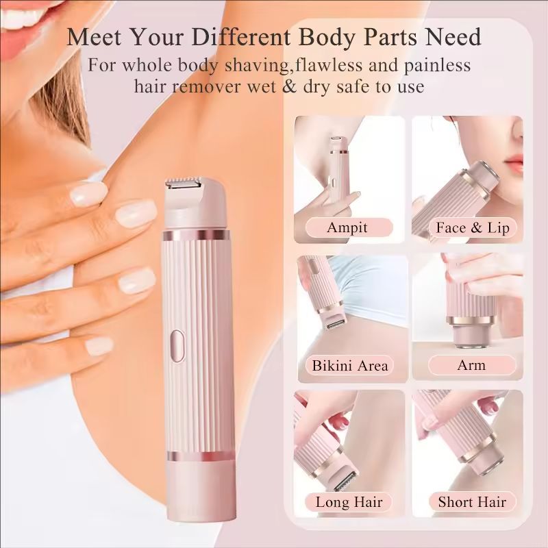 Beard Trimmer 2 in 1 Electric Shaver for Women Double Head Body Hair Removal Underarm Bikini Beard Hair Trimmer Electric Razor