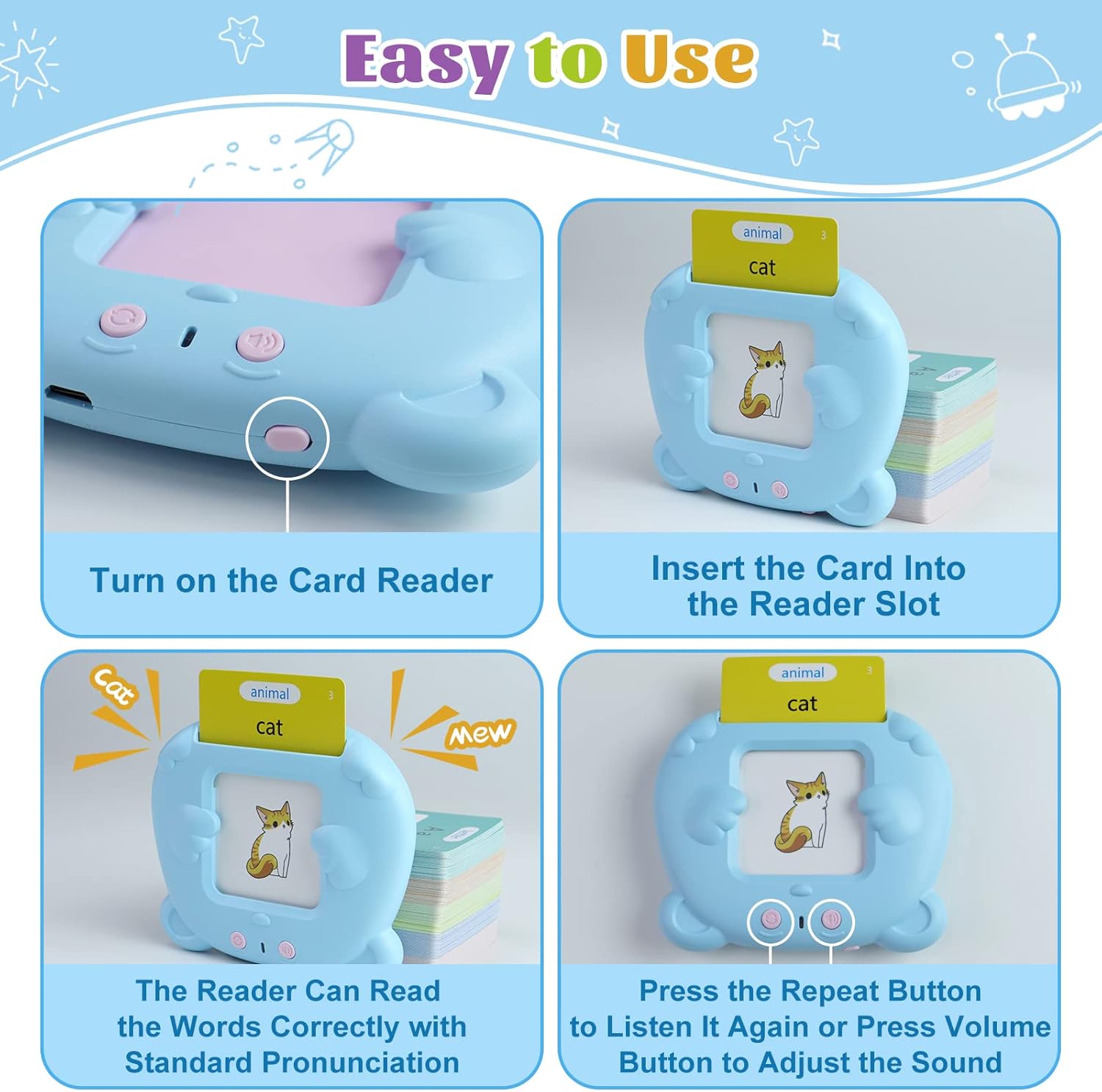 224 Sight Words Talking Flash Cards for Toddlers, Learning Speech Therapy Autism Sensory Toys for Toddlers,Kindergarten Preschool Educational Toys for Kids