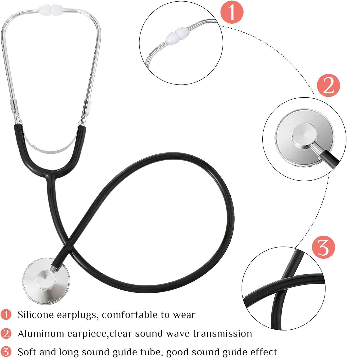 Professional  Double Head Stethoscope For Medical Doctor Nurse Vet And Homecare Chest