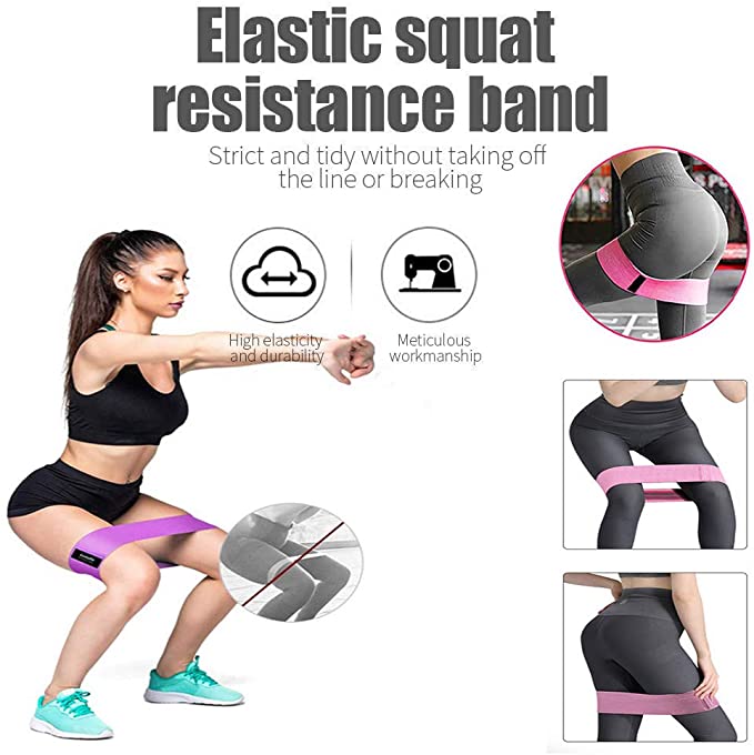 3Pcs Resistance Loop Bands Home Gym Fitness Exercise Bands for Glute and Hip Exercise,Pilates Yoga