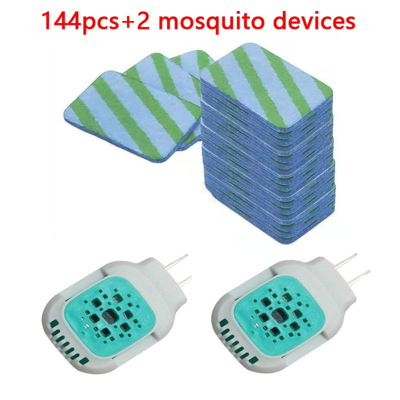 144pcs Electric mosquito repellent incense sheets and 2 mosquito devices Smokeless and tasteless Safe and non-toxic Suitable for infants and pregnant womenkingmall chiefmall lasts