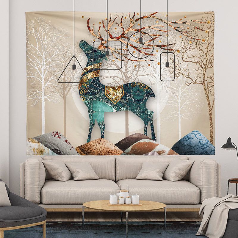 1pcs lucky deer Tapestry  background cloth background wall tapestries home decor murals tapestries beach towels