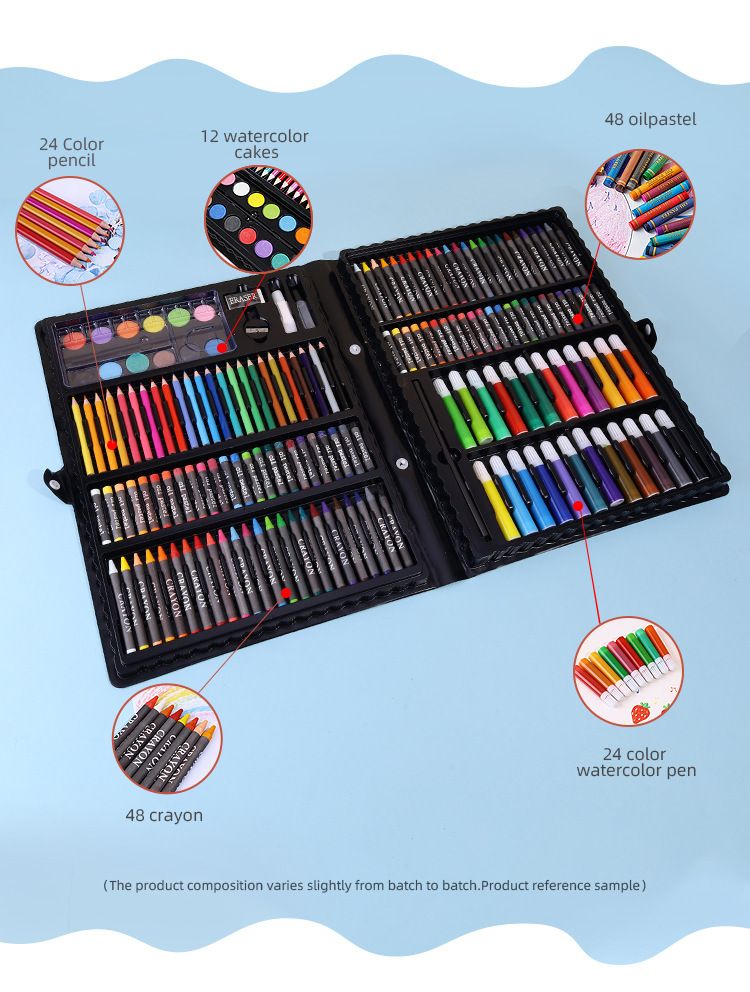 168 pieces Children Art Painting Set  stationery set children paintbrush watercolor pen oil painting stick art painting learning set  Drawing Kit Best Gift for Kids