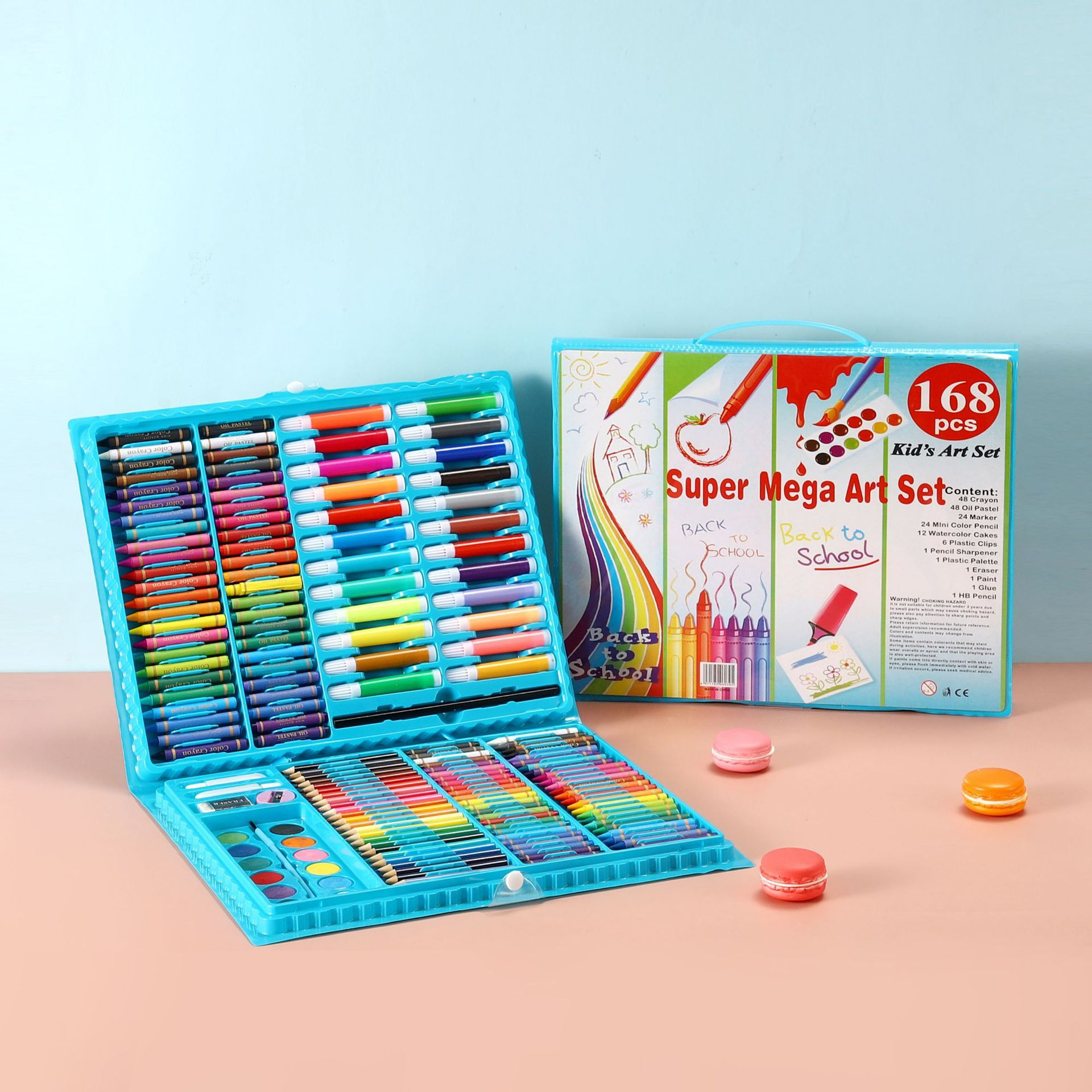 168 pieces Children Art Painting Set  stationery set children paintbrush watercolor pen oil painting stick art painting learning set  Drawing Kit Best Gift for Kids