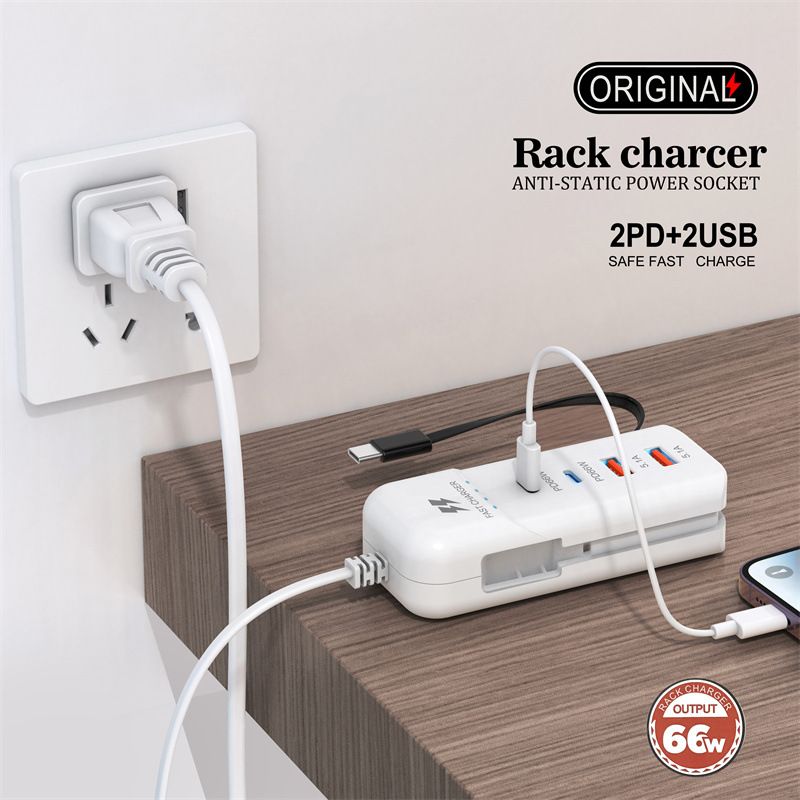 Mobile phone charger PD+USB multi port charging head plug suitable for Apple Android 3.1a socket Type-C