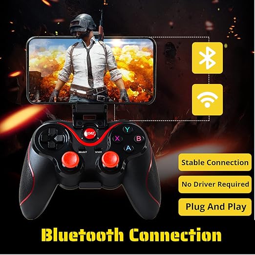X3  Android Gamepad Controller, Wireless Key Mapping Gamepad Joystick Perfect for Call of Duty & PUBG Mobile & More, Wireless Bluetooth Joystick PC,For Android IOS Phone PC Tablet TV Box