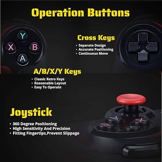 X3  Android Gamepad Controller, Wireless Key Mapping Gamepad Joystick Perfect for Call of Duty & PUBG Mobile & More, Wireless Bluetooth Joystick PC,For Android IOS Phone PC Tablet TV Box