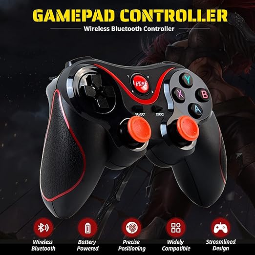X3  Android Gamepad Controller, Wireless Key Mapping Gamepad Joystick Perfect for Call of Duty & PUBG Mobile & More, Wireless Bluetooth Joystick PC,For Android IOS Phone PC Tablet TV Box