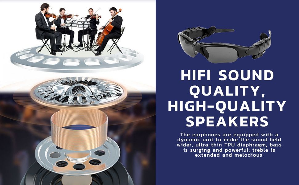 Smart Bluetooth Glasses Cycling Fashion Music Bluetooth Polarized Sunglasses Call Bluetooth Glasses