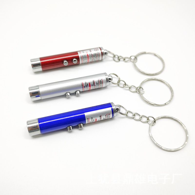 3 PCS Cat Toys Laser Pointer Mini Keychain Laser Pointer LED Flashlight Dog Laser Toy Pet Remote Control Laser，Laser Light Pen Laser Sight High Power Green Blue Red Dot Military Pointer Laser
