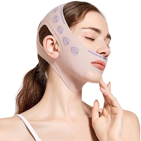 V Line Face Lifting Strap - Chin and Cheek Lifting Bandage for V Face Lift，Chin Cheek Slimming Bandage V Shaper V Line Lifting Mask Face Lifting Anti Wrinkle Strap Band Sleeping Mask Beauty Health